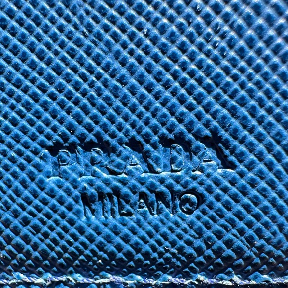 Blue Prada Bifold Wallet - Picture 4 of 16